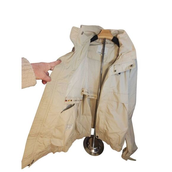 Very Nice Vintage Men's London Fog Hooded Wind Breaker Jacket Cream/Bone Size 2X - Picture 4 of 8